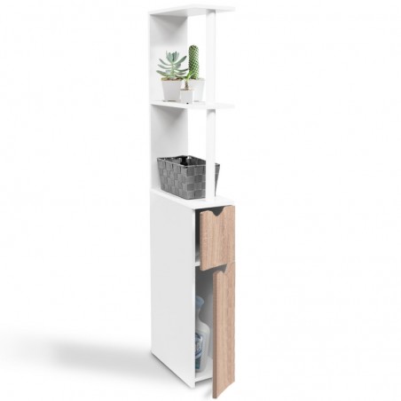 Etagere Wc 2 Portes Bois