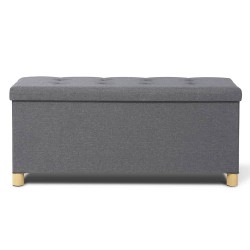 Banquette Coffre + Pieds 100Cm Gris F