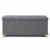 Banquette Coffre + Pieds 100Cm Gris F