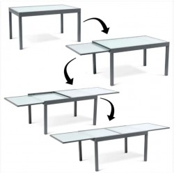 Table Extensible Verre Trempee