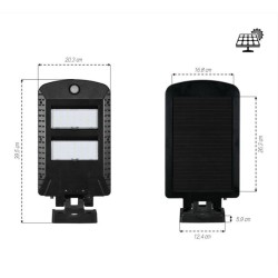 Lampe sécurite 1000 lumens solaire