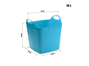 Seau flexible 25L carré