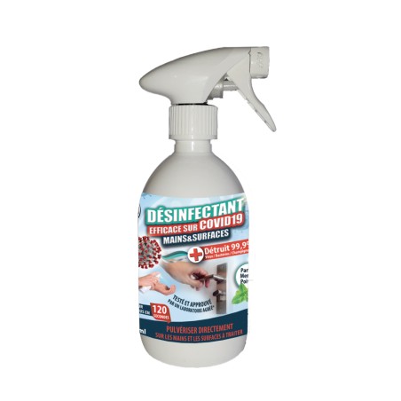 Désinfectant mains & surfaces 500ml