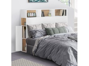 Tête de lit Léo 145cm + rangement bois/b