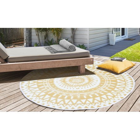 Tapis ext rond 150cm Maori beige