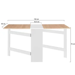 Table console pliable Andy + rangement b