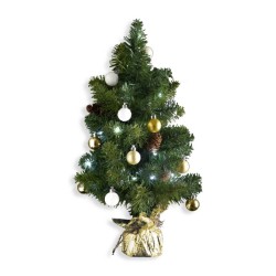 Sapin décoré + guirlande H.50 cm