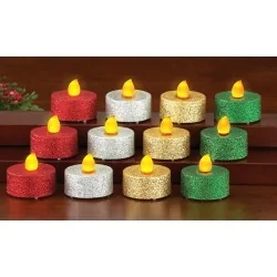 Bougie Led pailleté X6