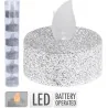 Bougie Led pailleté X6