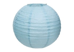 Lanterne boule D.35cm Bleu