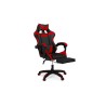 Fauteuil gamer rouge + repose-pieds