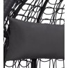 Fauteuil suspendu gris et coussin gris