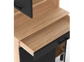 Buffet cuisine Divino 80 cm noir/bois