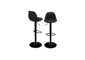 Tabouret Karl noir pied noir X2