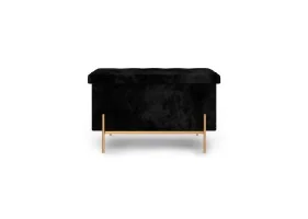 Banquette coffre Loan velours pieds doré