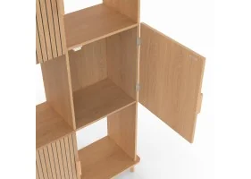 Etagère Faustine 6 cases effet lattes