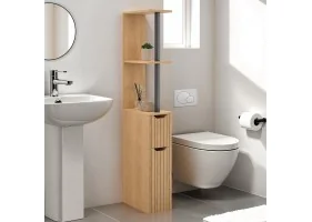 Meuble WC Faustine effet lattes