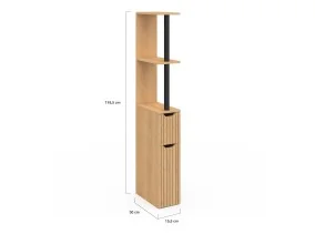 Meuble WC Faustine effet lattes