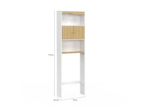Meuble dessus Wc Bois/Blanc