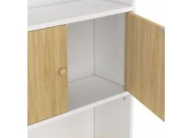 Meuble dessus Wc Bois/Blanc