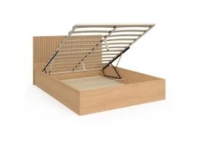 Lit coffre Faustine + Tête de lit 140X19