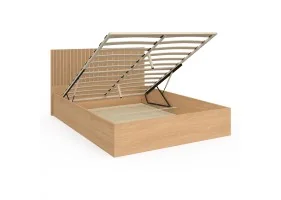 Lit coffre Faustine + Tête de lit 140X19