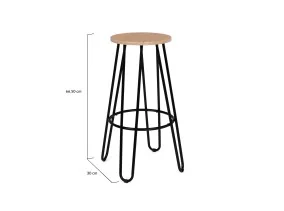 Tabouret Missouri pied épingle x4