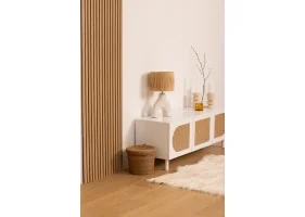 Panneau lattes bois 240x60 cm X2