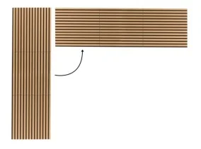 Panneau lattes bois 240x60 cm X2