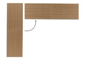 Panneau lattes bois 240x60 cm X2