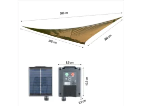 Voile ombrage lumineux 5m