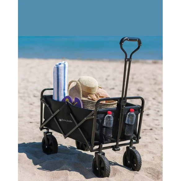Chariot de transport pliable noir Max 8