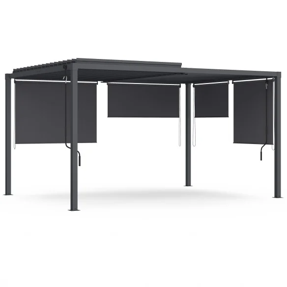 Pergola bioclimatique 4x3m avec stores