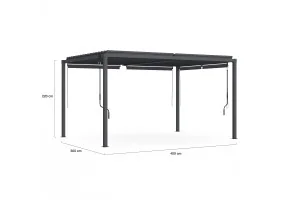Pergola bioclimatique 4x3m avec stores