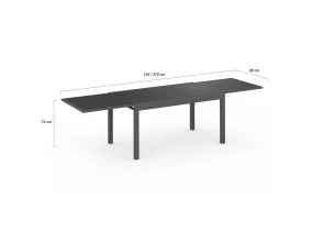 Table extensible verre trempé 135/270cm