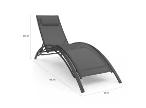 Transat Havana x2 gris anthracite