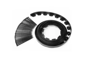 Bordurette plastique noire 10m avec piqu