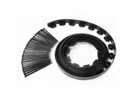 Bordurette plastique noire 10m avec piqu