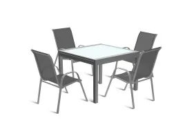 Table extensible verre trempé 90/180cm