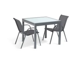 Table extensible verre trempé 90/180cm