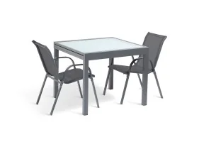 Table extensible verre trempé 90/180cm