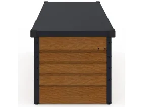 Coffre de rangement métal 600L effet boi