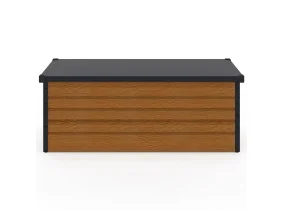 Coffre de rangement métal 600L effet boi