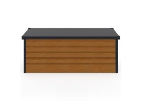 Coffre de rangement métal 600L effet boi