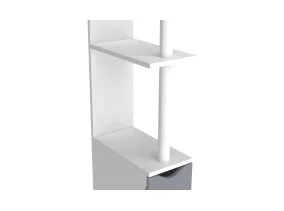Meuble WC 2 portes blanc