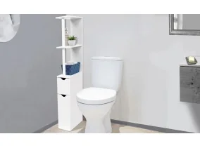 Meuble WC 2 portes blanc