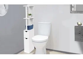 Meuble WC 2 portes blanc