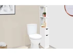 Meuble WC 2 portes blanc