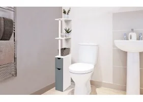Meuble WC 2 portes blanc