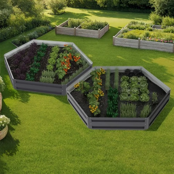 Carré potager hexagonal 120cm x2